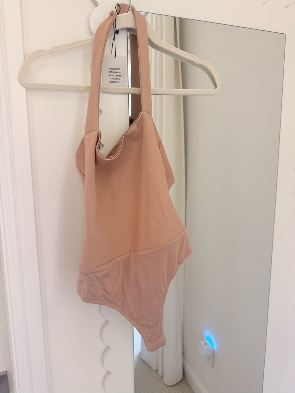 superdown Blush Nude Halter Bodysuit